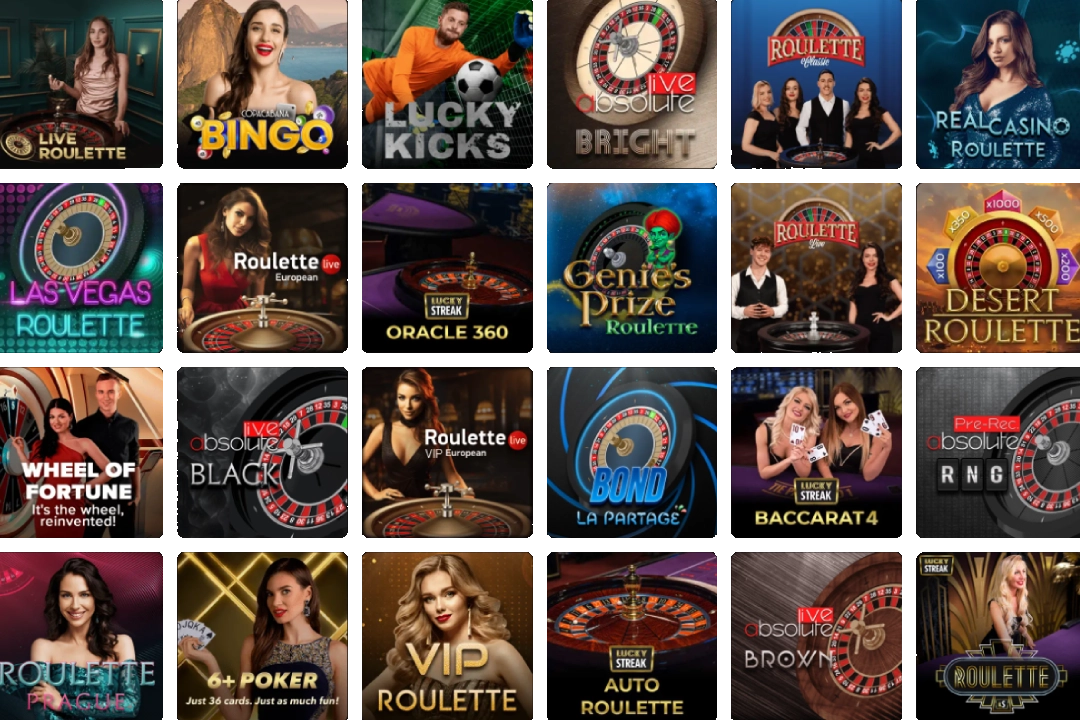Live casino lobby Orovon
